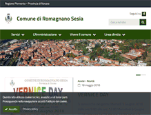 Tablet Screenshot of comune.romagnano-sesia.no.it